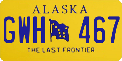 AK license plate GWH467