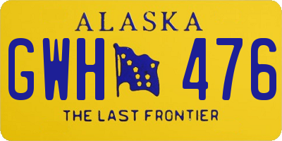 AK license plate GWH476