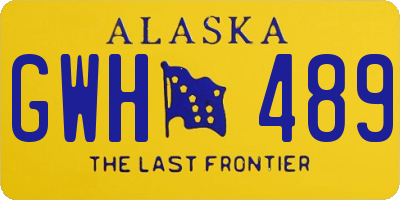 AK license plate GWH489