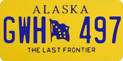 AK license plate GWH497