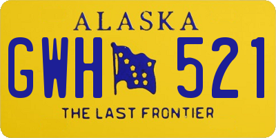 AK license plate GWH521