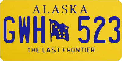 AK license plate GWH523