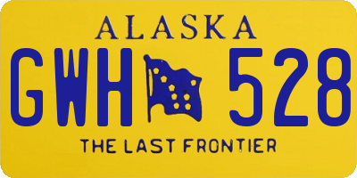AK license plate GWH528