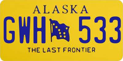 AK license plate GWH533