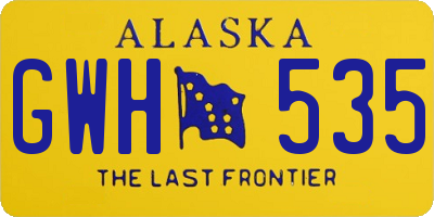 AK license plate GWH535
