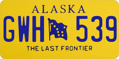 AK license plate GWH539