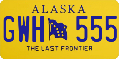 AK license plate GWH555