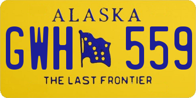 AK license plate GWH559