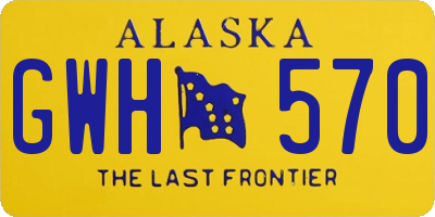 AK license plate GWH570