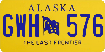 AK license plate GWH576