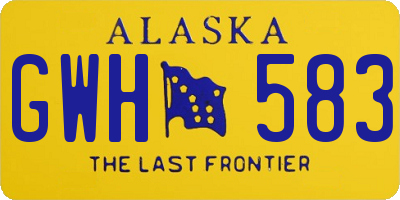 AK license plate GWH583