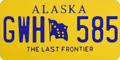 AK license plate GWH585