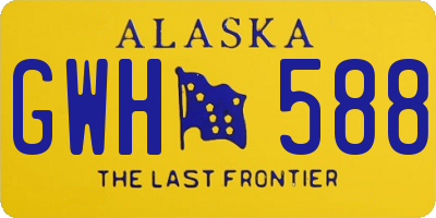 AK license plate GWH588
