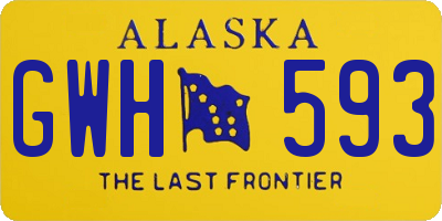 AK license plate GWH593