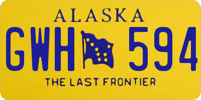 AK license plate GWH594