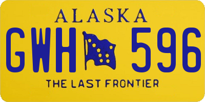 AK license plate GWH596