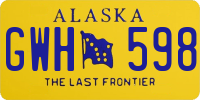 AK license plate GWH598