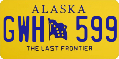 AK license plate GWH599