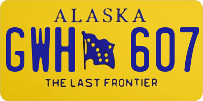 AK license plate GWH607