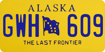 AK license plate GWH609