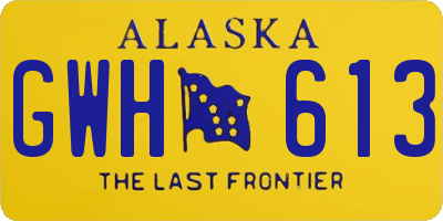 AK license plate GWH613