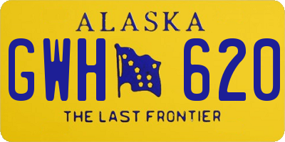 AK license plate GWH620