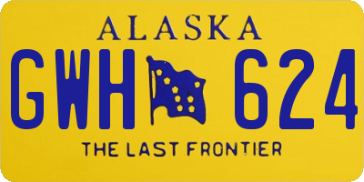 AK license plate GWH624