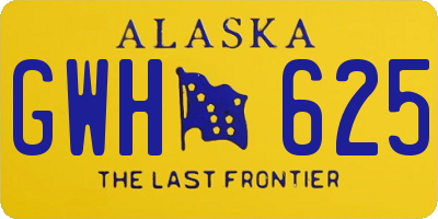 AK license plate GWH625