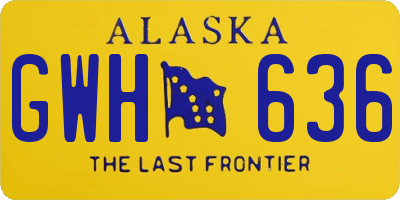 AK license plate GWH636