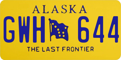 AK license plate GWH644