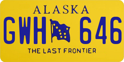 AK license plate GWH646