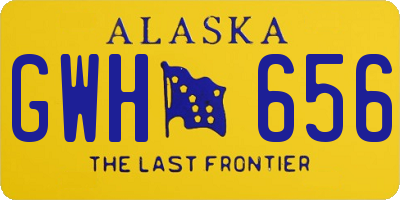 AK license plate GWH656