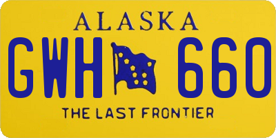 AK license plate GWH660