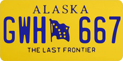 AK license plate GWH667