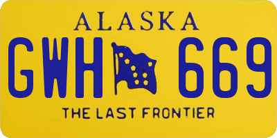AK license plate GWH669