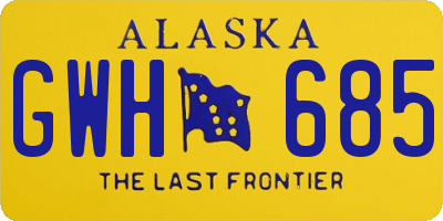 AK license plate GWH685