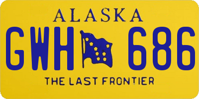 AK license plate GWH686