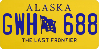 AK license plate GWH688
