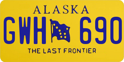 AK license plate GWH690