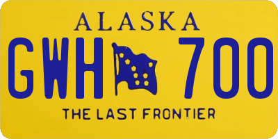 AK license plate GWH700