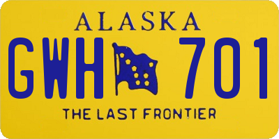 AK license plate GWH701