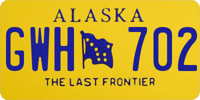 AK license plate GWH702