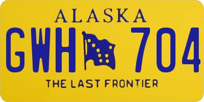 AK license plate GWH704