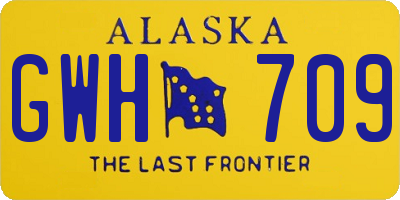AK license plate GWH709
