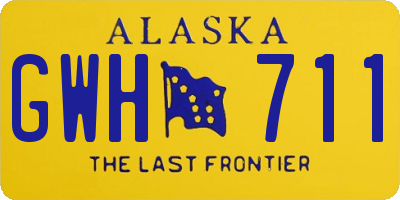 AK license plate GWH711