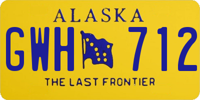 AK license plate GWH712
