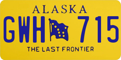 AK license plate GWH715