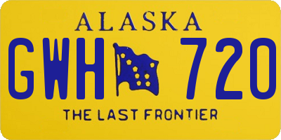 AK license plate GWH720