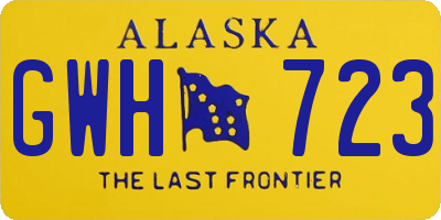 AK license plate GWH723