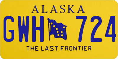 AK license plate GWH724